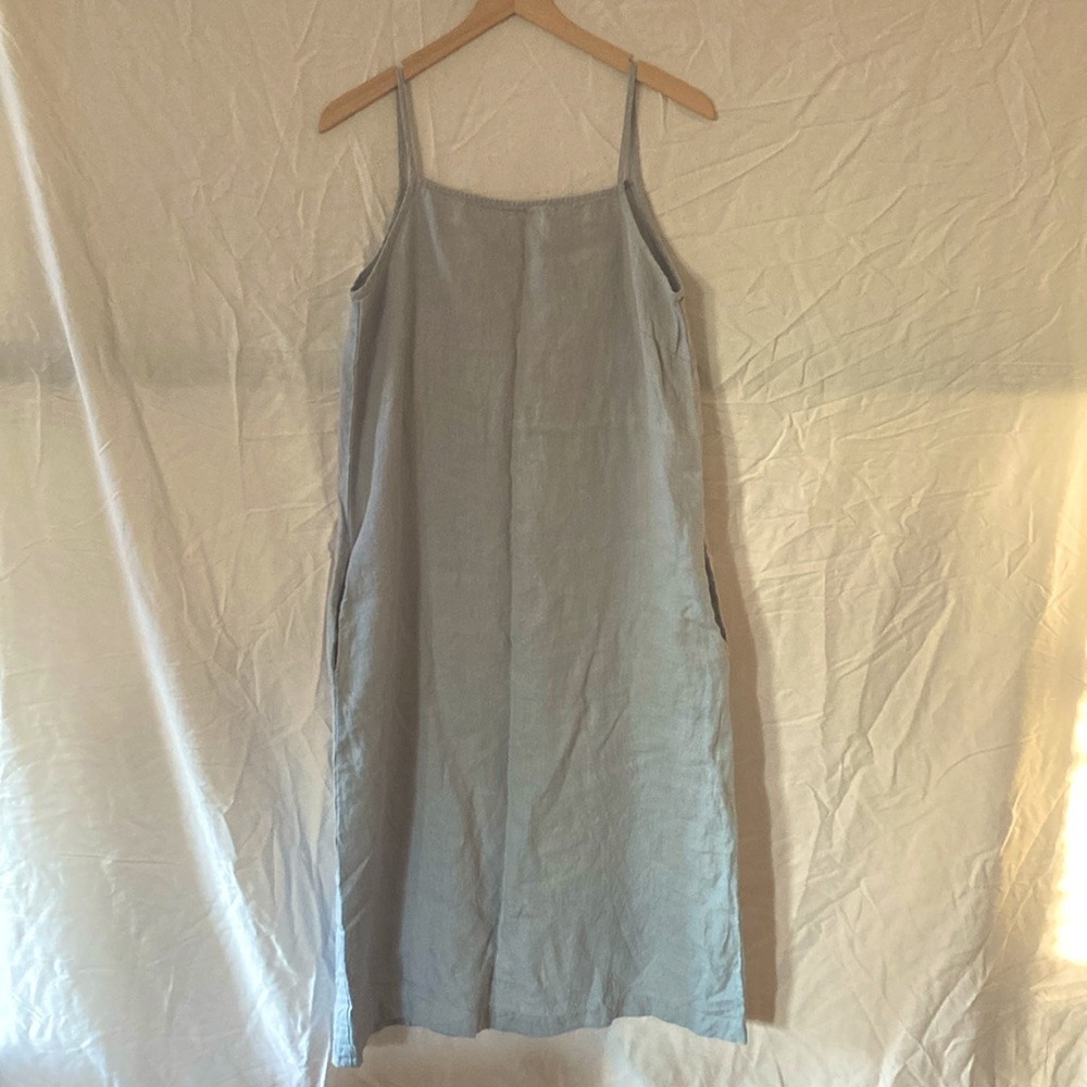 Linenfox Aurora Dress – Dusty Blue